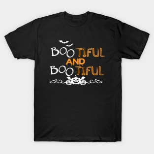 Boo-Tiful and Boo-Tiful - Halloween Funny Jokes T-Shirt